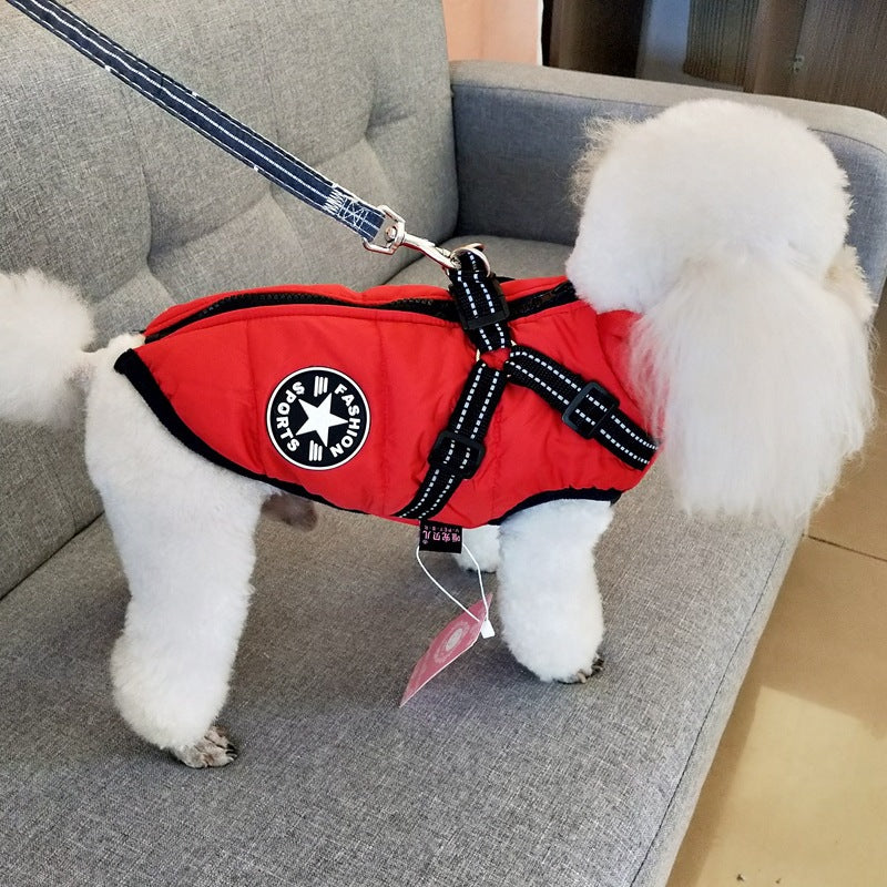 Waterproof Dog Coat with Harness - Winter Jacket for Big Dogs