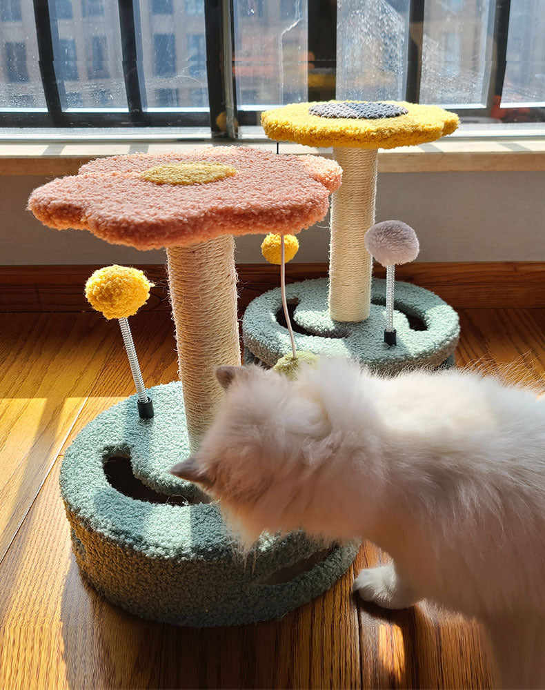 Cat Scratch Board - Multi-Level Climbing Frame with Sisal Scratching Posts