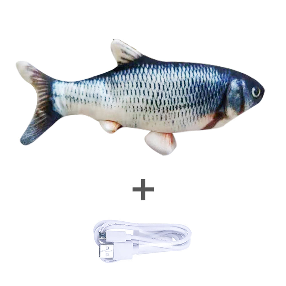 Electric Jumping Fish Toy - USB Rechargeable Interactive Cat Toy
