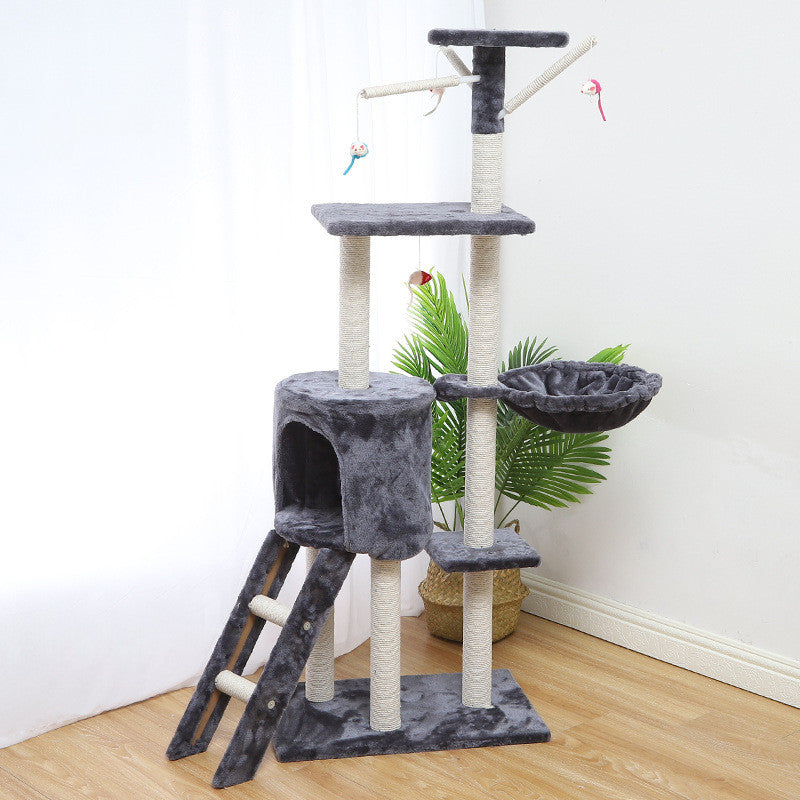Multi-Level Cat Tree Tower - Sisal Scratching Posts & Cozy Perches