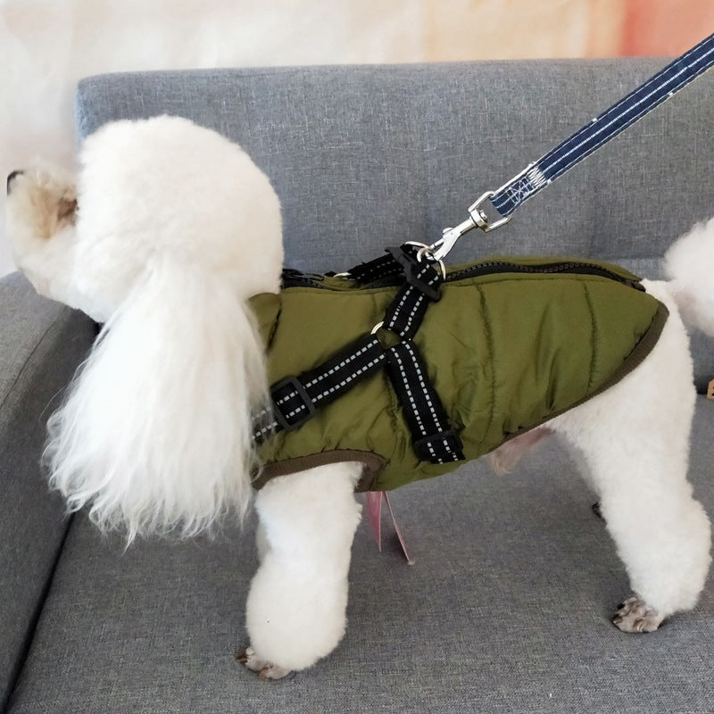 Waterproof Dog Coat with Harness - Winter Jacket for Big Dogs