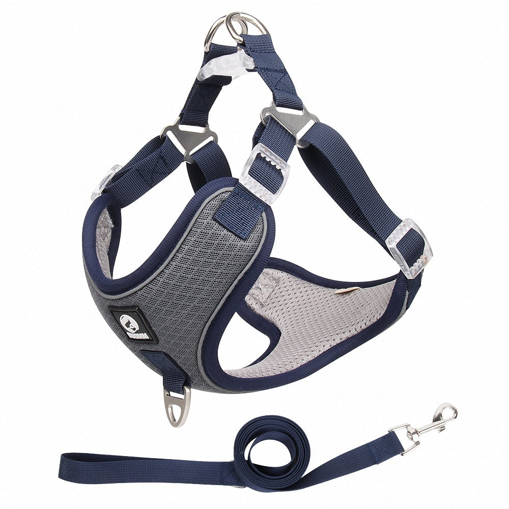 Breathable Pet Harness - Adjustable No-Pull Dog Leash Set
