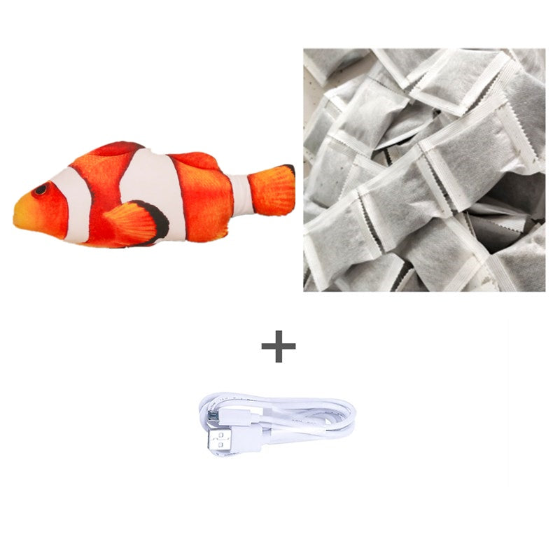 Electric Jumping Fish Toy - USB Rechargeable Interactive Cat Toy