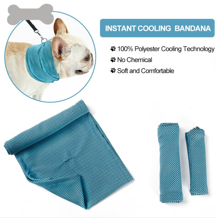 Instant Cooling Pet Bandana - Summer Heat Relief Scarf for Dogs