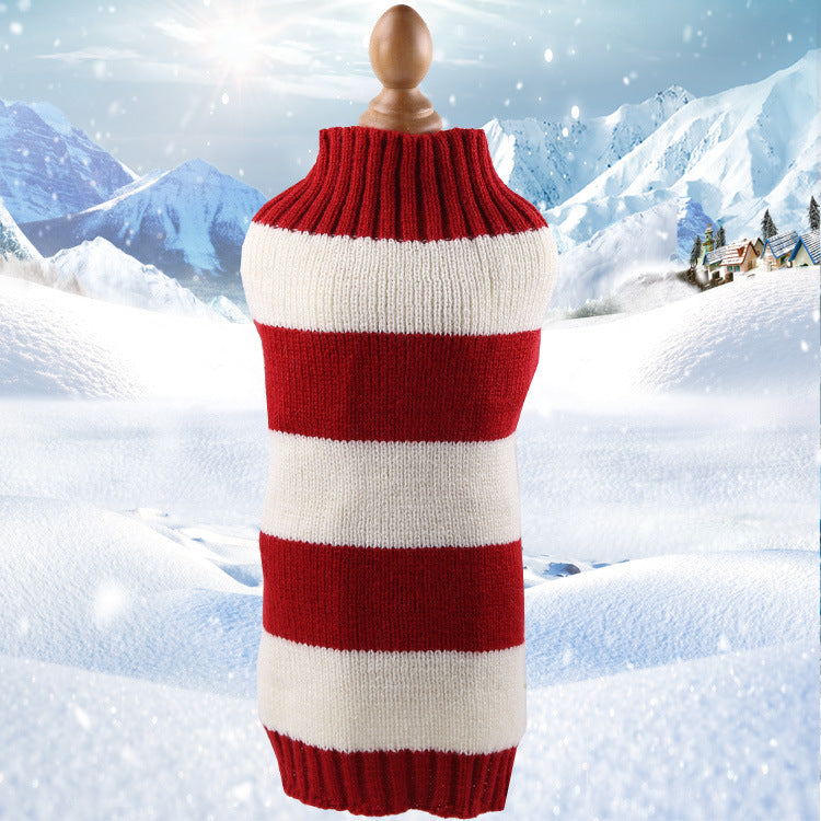 Cashmere Twisted Rope Pet Sweater - Soft Knit Dog Clothes for Cold Weather