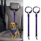 Car Backseat Pet Safety Leash - Adjustable Dog Seatbelt for Secure Travel