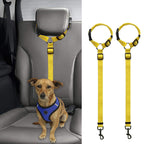 Car Backseat Pet Safety Leash - Adjustable Dog Seatbelt for Secure Travel