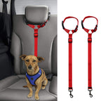 Car Backseat Pet Safety Leash - Adjustable Dog Seatbelt for Secure Travel