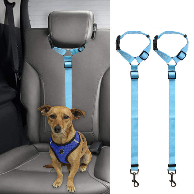 Car Backseat Pet Safety Leash - Adjustable Dog Seatbelt