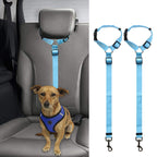 Car Backseat Pet Safety Leash - Adjustable Dog Seatbelt for Secure Travel