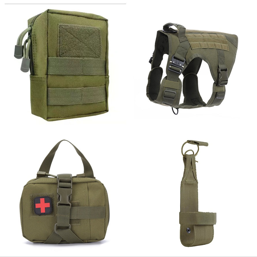 Tactical Dog Vest - Quick-Release Outdoor Training Harness with Handle