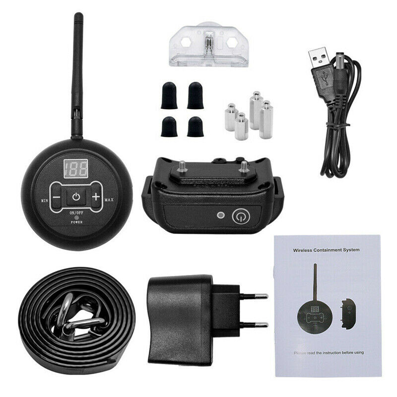 Wireless Pet Fence - Electric Training Collar with Adjustable Boundary