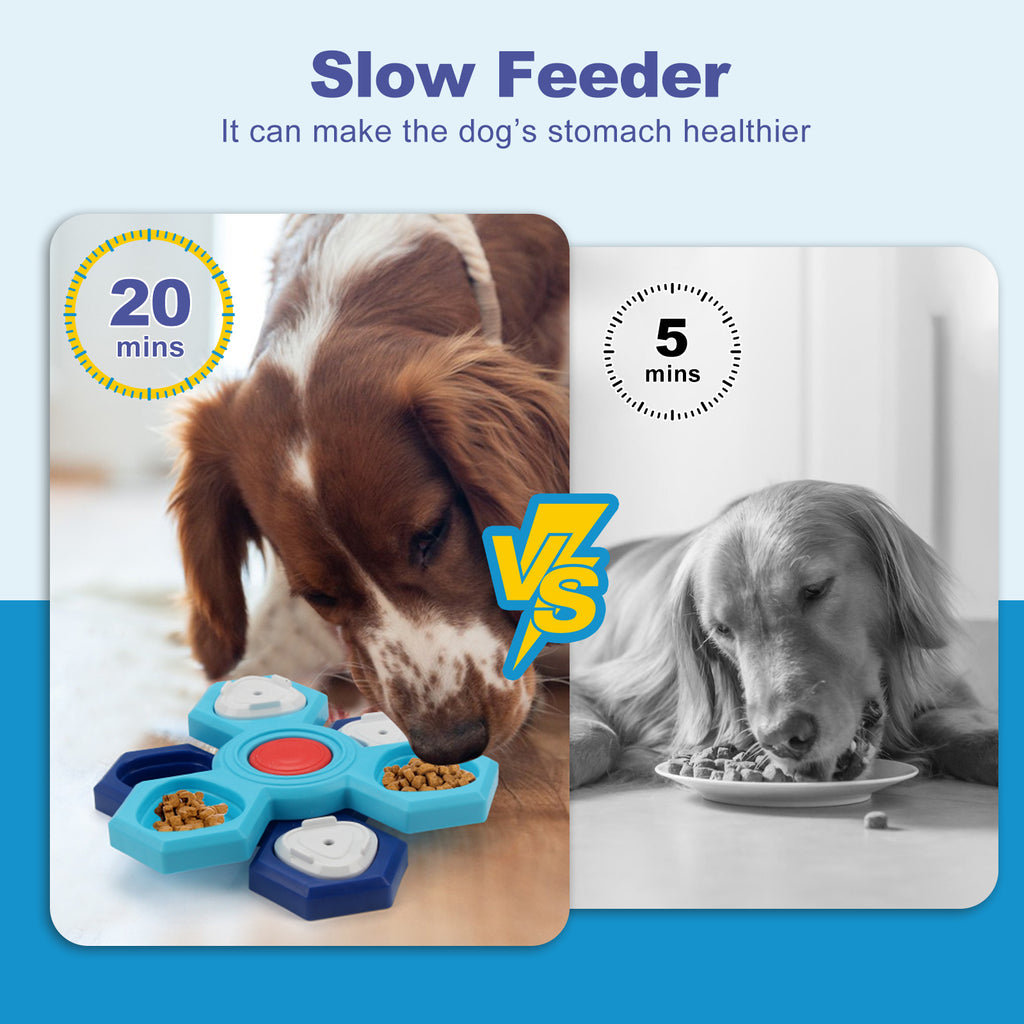 4 Layers Slow Feeder Puzzle Dog Bowl - Interactive Feeding Solution