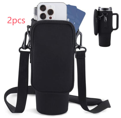 Water Bottle Carrier Bag for 40oz Tumblers – Adjustable Strap for Hiking, Travel & Sports