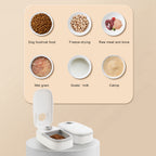 Automatic Pet Feeder - Gravity Food & Water Dispenser with Stainless Steel Bowl
