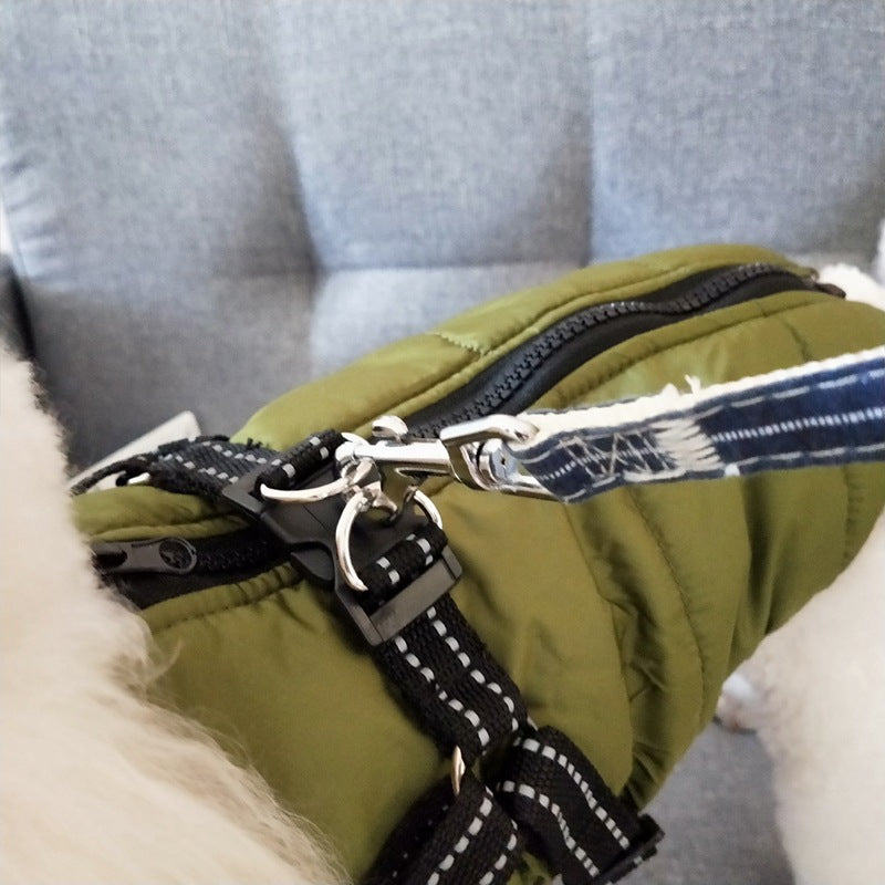 Waterproof Dog Coat with Harness - Winter Jacket for Big Dogs