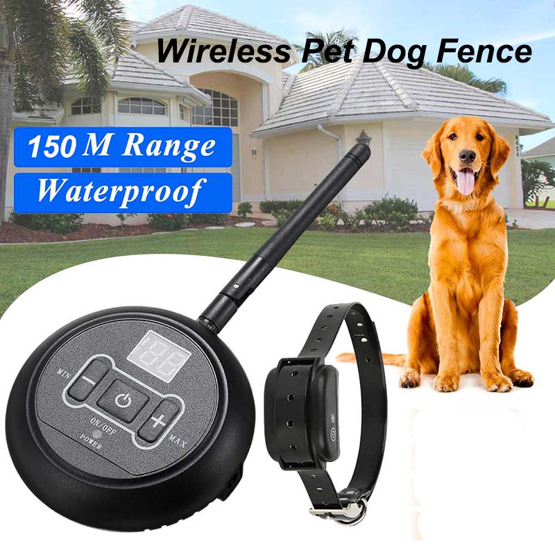 Wireless Pet Fence - Electric Training Collar with Adjustable Boundary