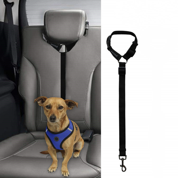 Car Backseat Pet Safety Leash - Adjustable Dog Seatbelt