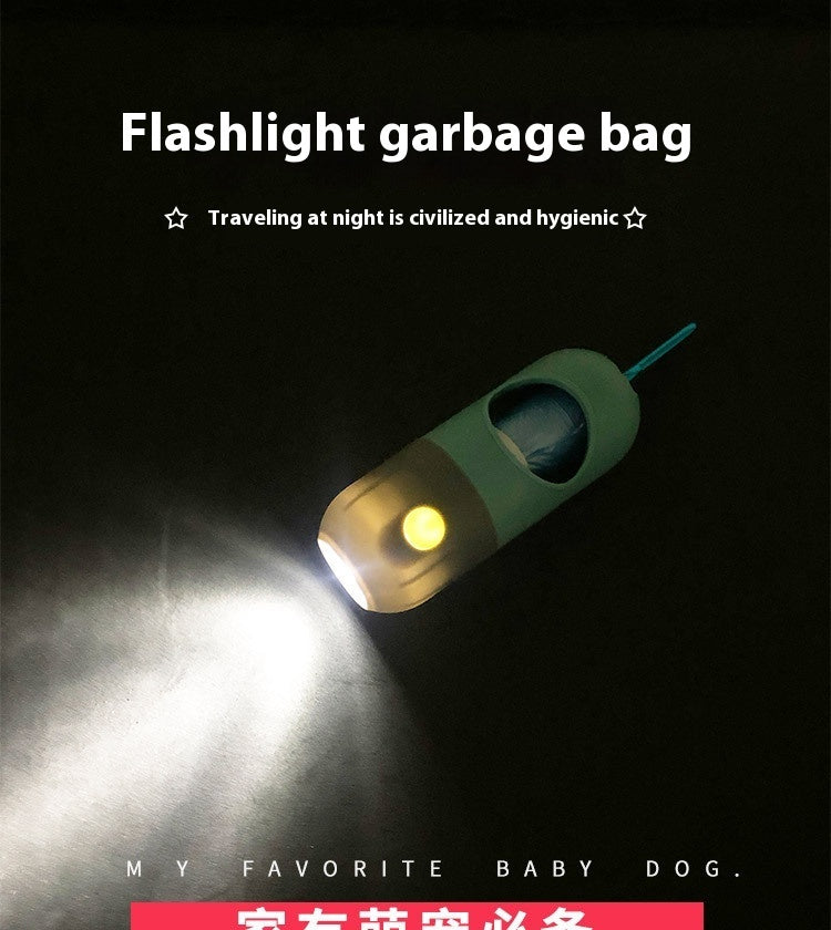LED Pet Waste Bag Dispenser – Dog waste Bag Holder with Built-In Light