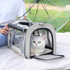 Transparent Pet Carrier Backpack - Breathable Travel Bag for Cats & Small Dogs