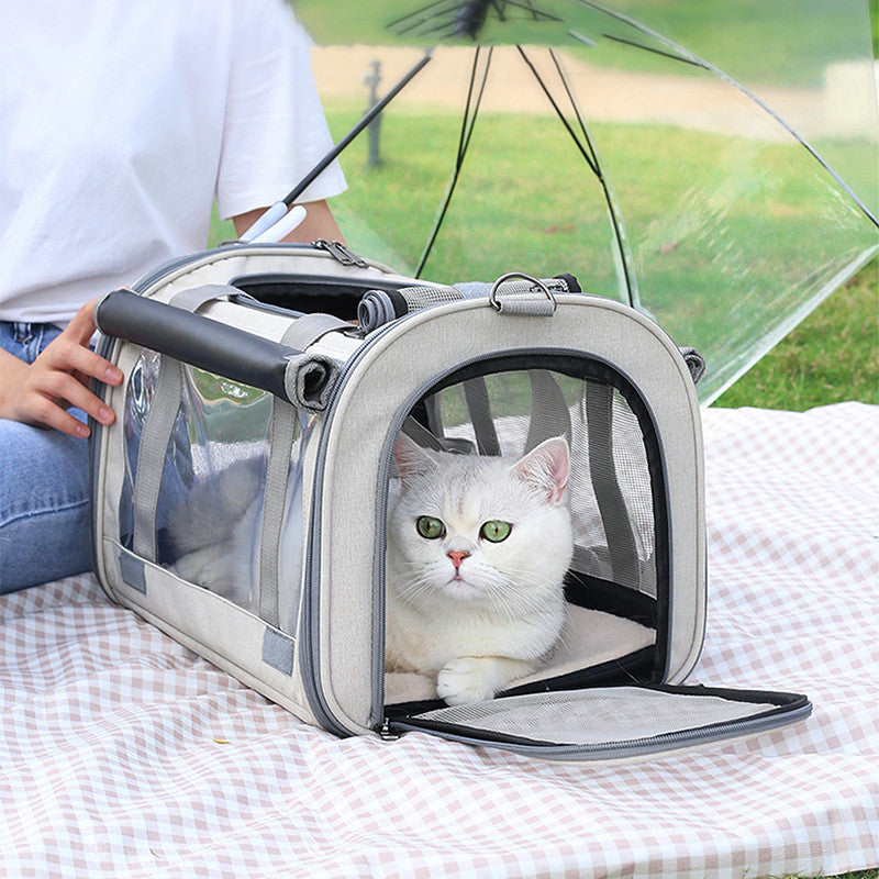 Transparent Pet Carrier Backpack - Breathable Travel Bag for Cats & Small Dogs