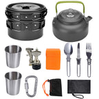 Camping Cookware Set – Aluminum Outdoor Cooking Kit for Hiking, Picnics & BBQ