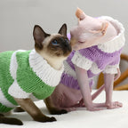 Hairless Cat Sweater - Handmade Warm Knit Clothing for Sphynx Cats