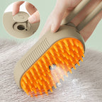 3-in-1 Electric Steam Pet Brush - Spray Grooming & Massage Comb