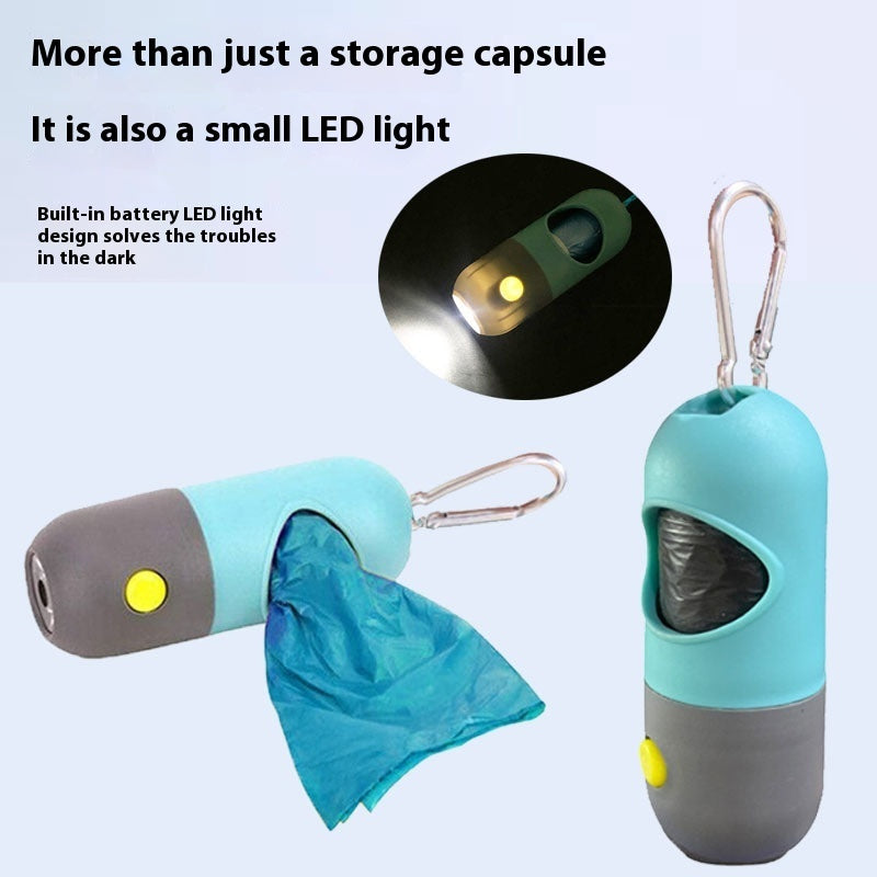 LED Pet Waste Bag Dispenser – Dog waste Bag Holder with Built-In Light