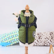 Waterproof Dog Clothes Winter Dog Coat With Harness Warm Pet Clothing Big Dog Jacket Chihuahua Labrador Coat Costume