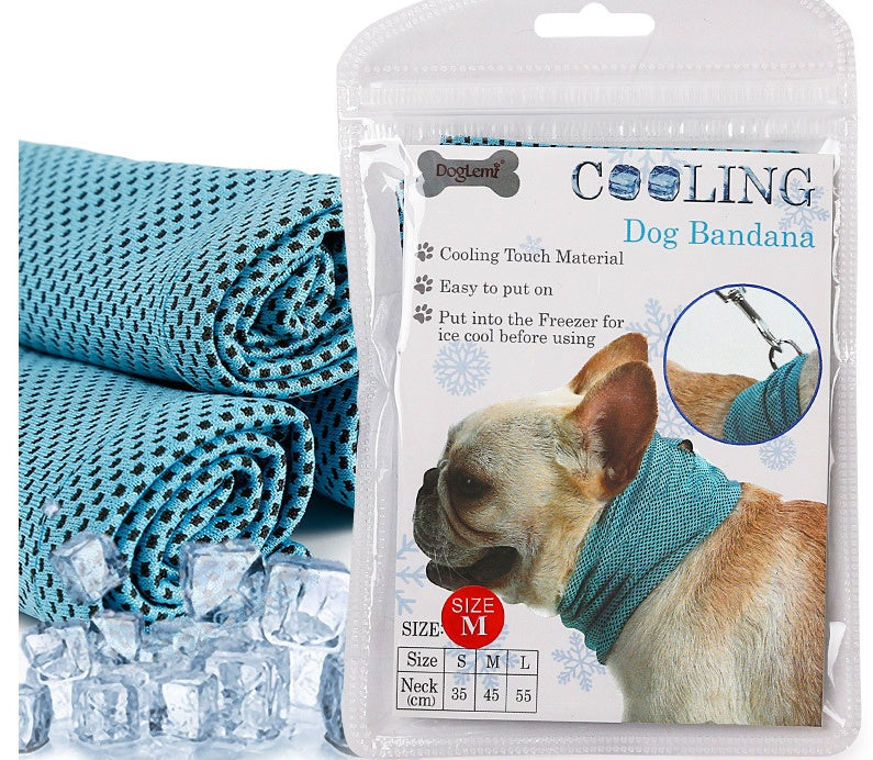 Instant Cooling Pet Bandana - Summer Heat Relief Scarf for Dogs