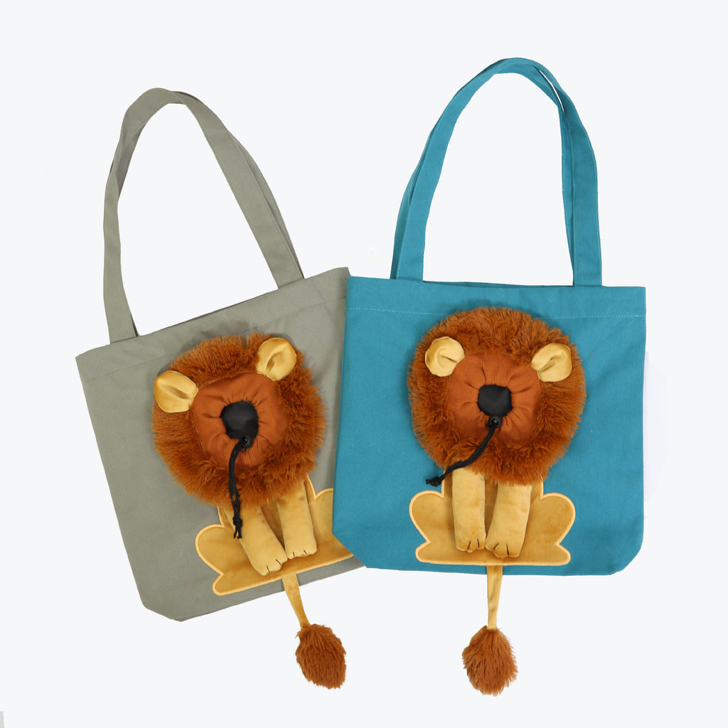 Lion Design Pet Carrier - Soft Portable Breathable Travel Bag