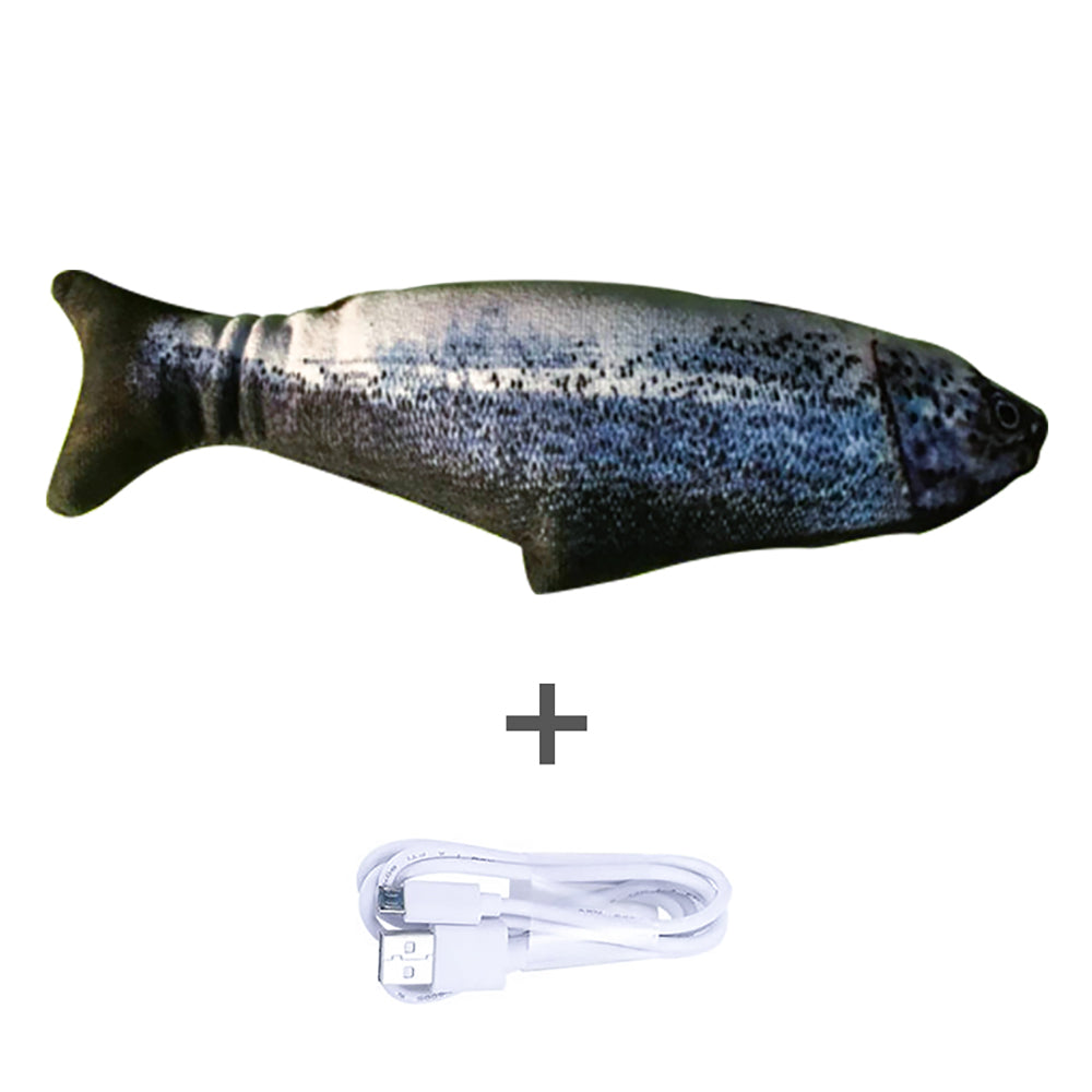 Electric Jumping Fish Toy - USB Rechargeable Interactive Cat Toy