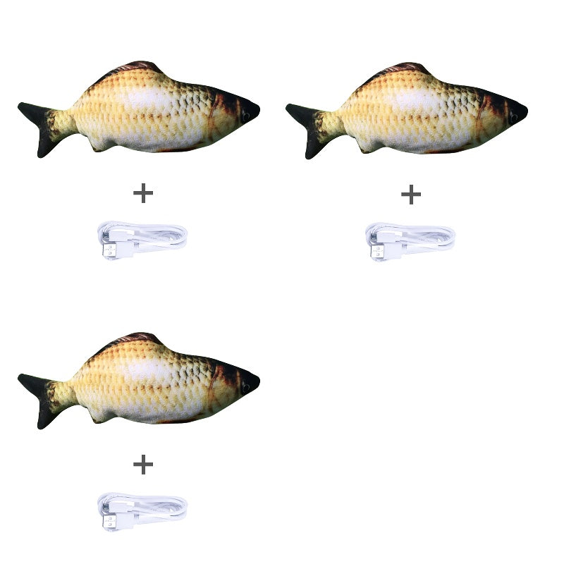 Electric Jumping Fish Toy - USB Rechargeable Interactive Cat Toy