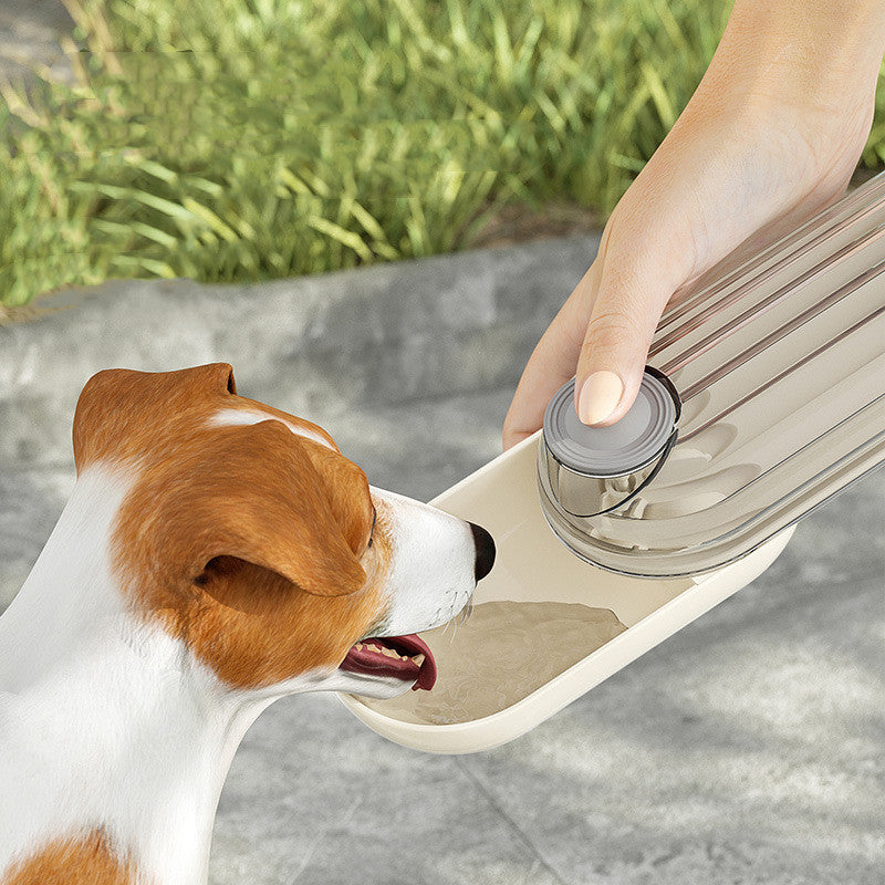 2-in-1 Portable Dog Water Bottle - Segmented Design Travel Feeder