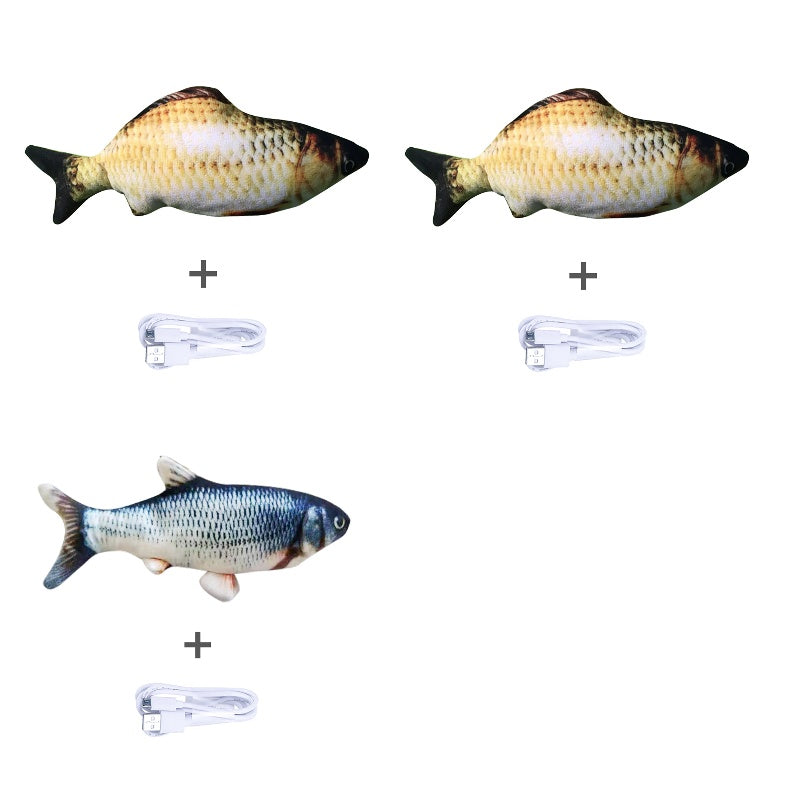 Electric Jumping Fish Toy - USB Rechargeable Interactive Cat Toy