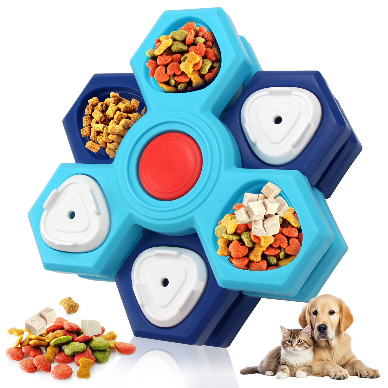 4 Layers Slow Feeder Puzzle Dog Bowl - Interactive Feeding Solution