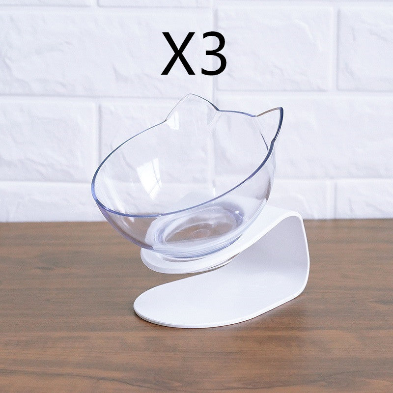 Cat Elevated Feeder Stand With Transparent Bowl