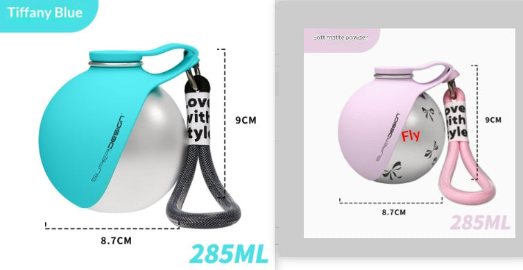Creative Portable Outdoor Pet Stainless Steel Water Cup Small Dog Water Bottle Convenient Dog Drink Dispenser Puppy Travel Portable Water Bowl Pet Products
