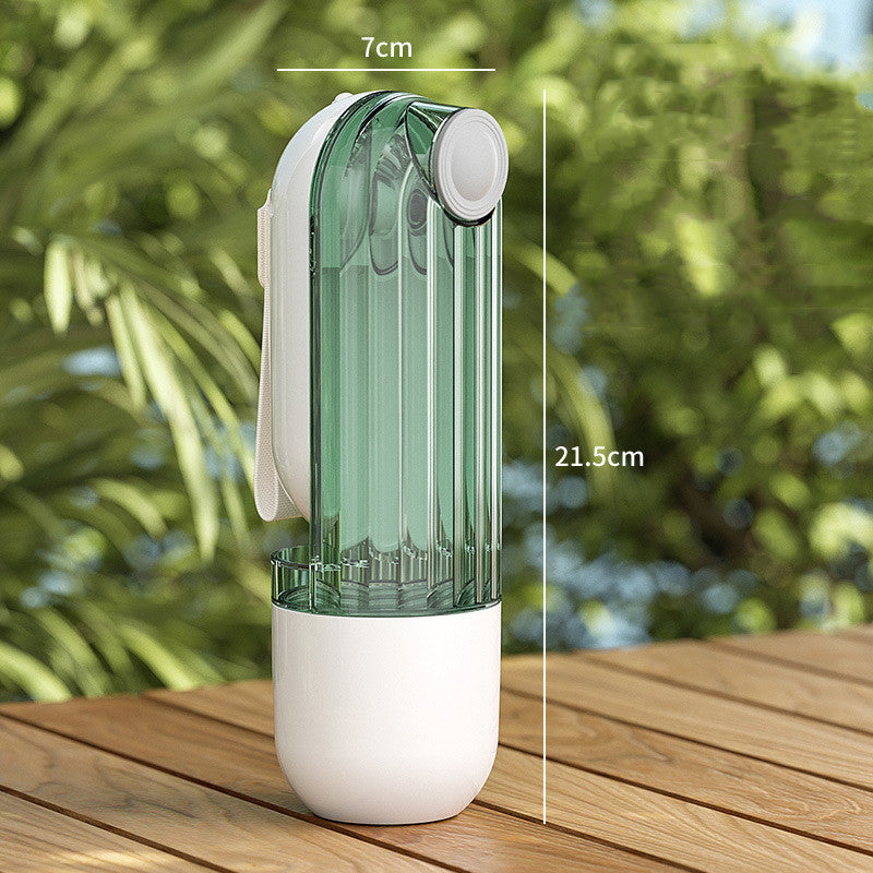 2-in-1 Portable Dog Water Bottle - Segmented Design Travel Feeder