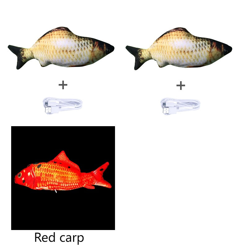 Electric Jumping Fish Toy - USB Rechargeable Interactive Cat Toy
