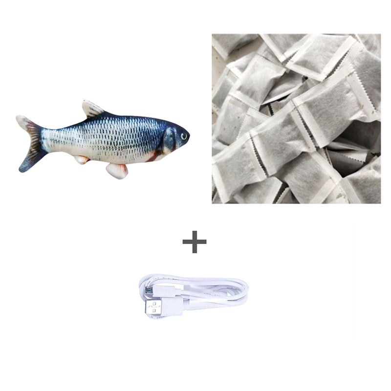 Electric Jumping Fish Toy - USB Rechargeable Interactive Cat Toy
