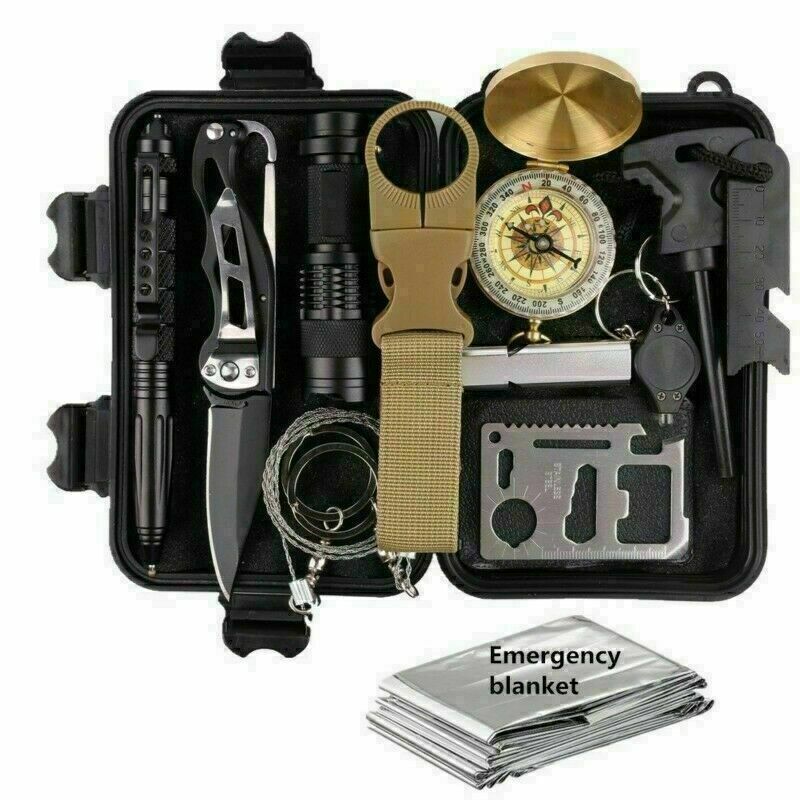 14-in-1 Emergency Survival Kit – Tactical Camping & Hiking Gear Set for Outdoor Adventures
