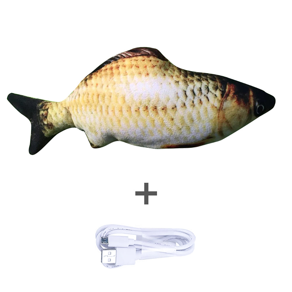 Electric Jumping Fish Toy - USB Rechargeable Interactive Cat Toy