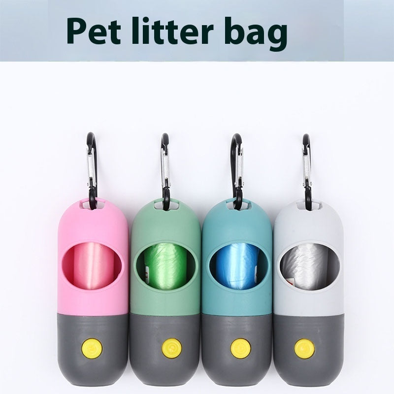 LED Pet Waste Bag Dispenser – Dog waste Bag Holder with Built-In Light