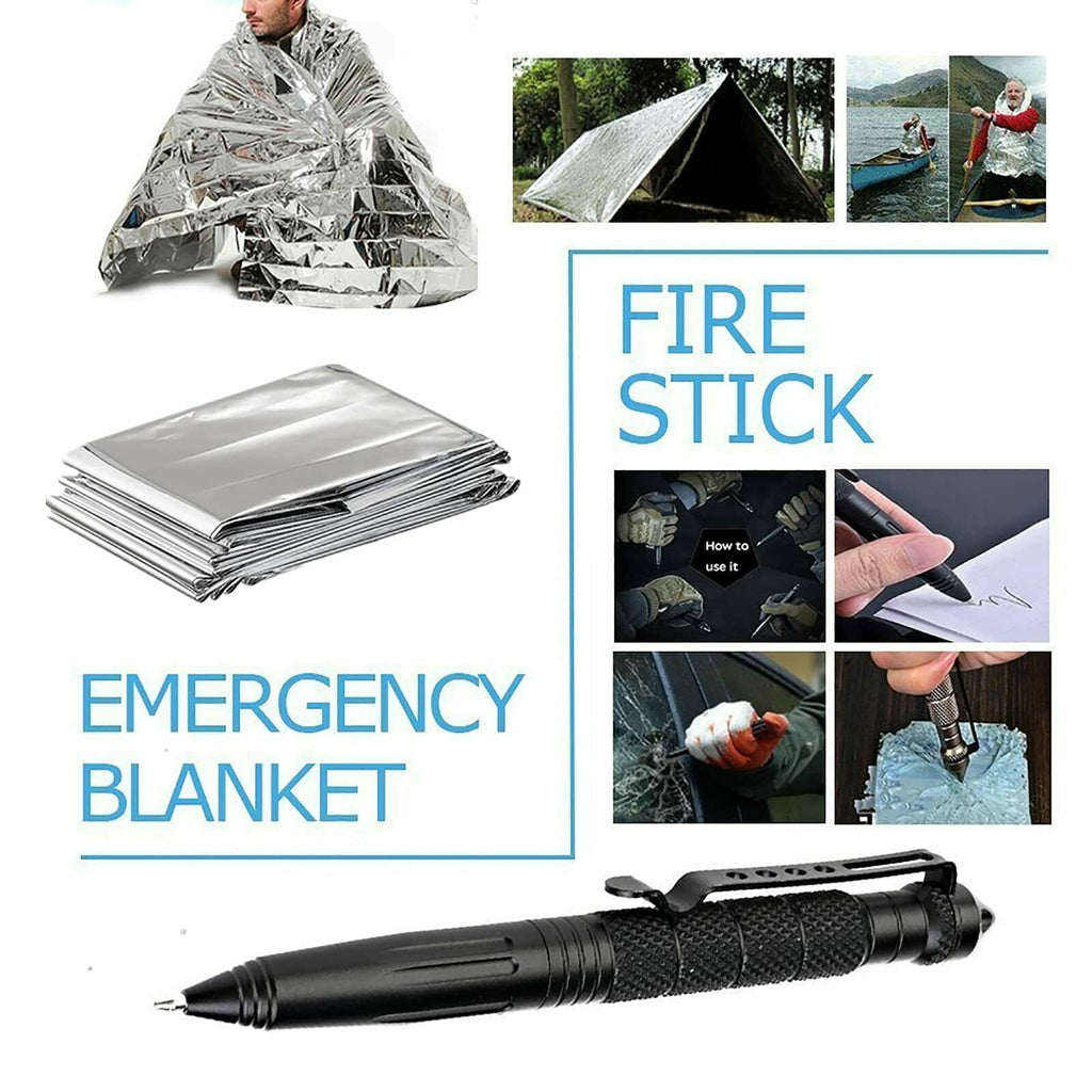 14-in-1 Emergency Survival Kit – Tactical Camping & Hiking Gear Set for Outdoor Adventures