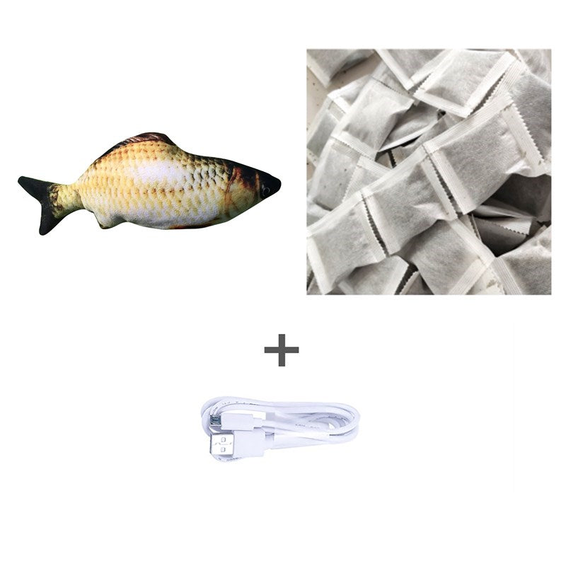 Electric Jumping Fish Toy - USB Rechargeable Interactive Cat Toy
