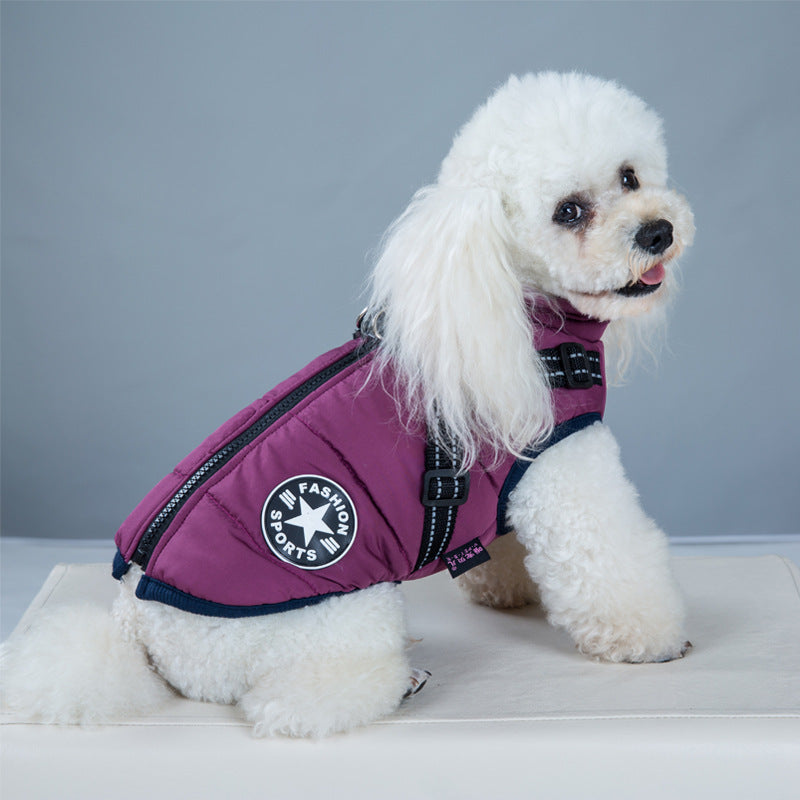 Waterproof Dog Coat with Harness - Winter Jacket for Big Dogs