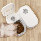 Automatic Pet Feeder - Gravity Food & Water Dispenser with Stainless Steel Bowl