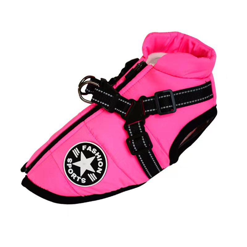 Waterproof Dog Coat with Harness - Winter Jacket for Big Dogs